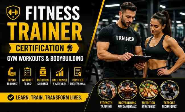 Fitness Trainer Certification: Gym Workouts & Bodybuilding
