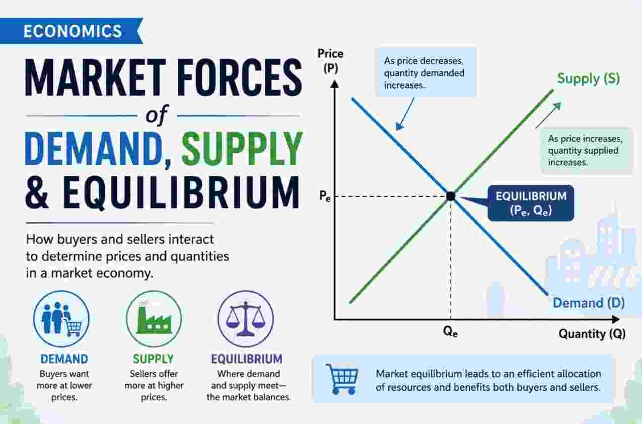Economics: Market Forces of Demand, Supply and Equilibrium