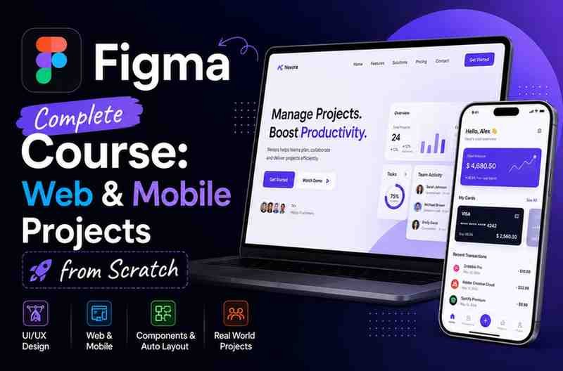 Complete Figma Course: Web & Mobile Projects from Scratch